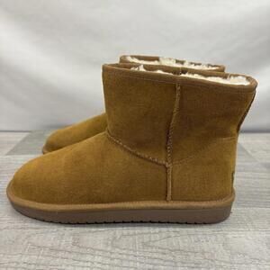Koolaburra by UGG Koola Short Side Zip Boots - Chestnut Suede - Size 4